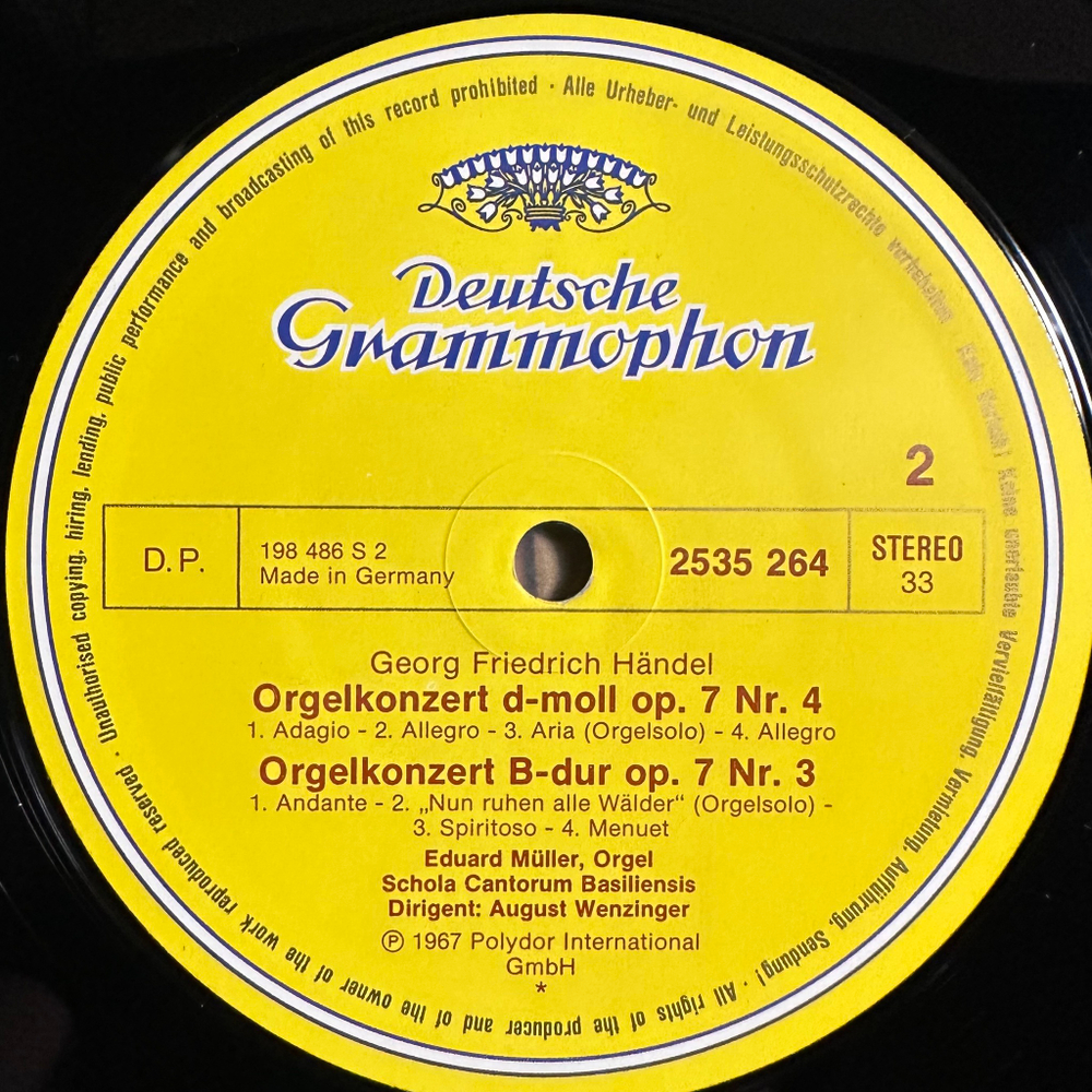 Гендель - Органные концерты - "Кукушка и соловей" (Германия)