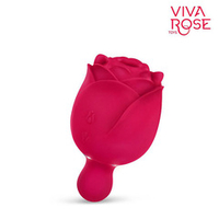 Малиновый вибростимулятор в форме бутона со стебельком Bior Toys Viva Rose RT-34011