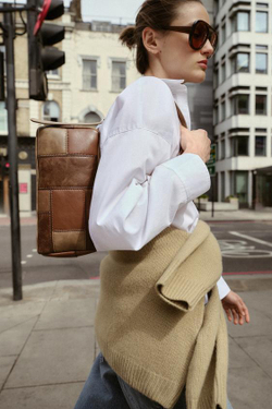 ZARA СУМКА С ПЭЧВОРКОМ, РАЗНОЦВЕТНЫЙ