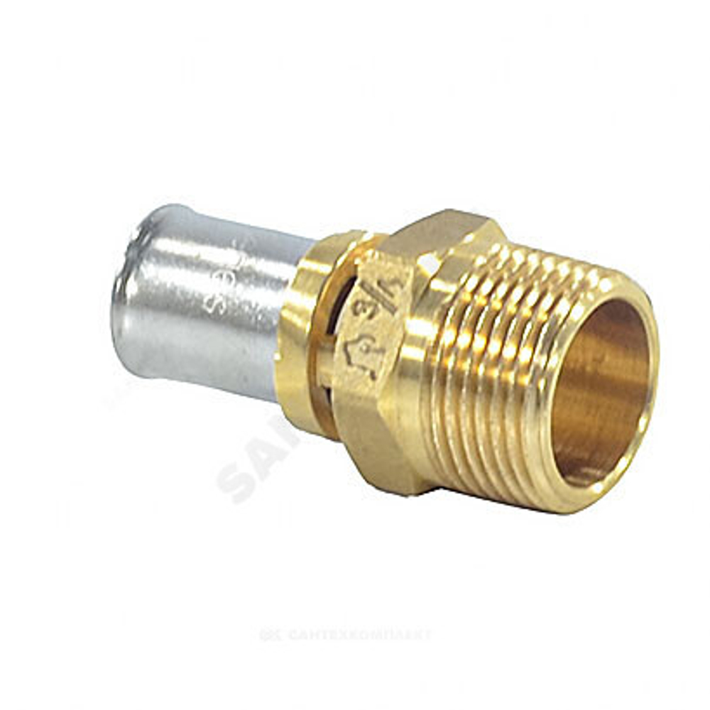 Муфта для МП/PE-X труб латунь пресс Дн 16х3/4" НР RM107 Giacomini RM107Y043