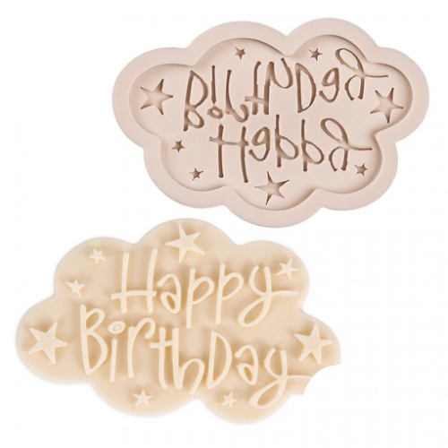 Молд «Облачко Happy Birthday»