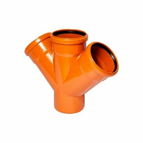 ПВХ Крестовина д110 45* Кирпич