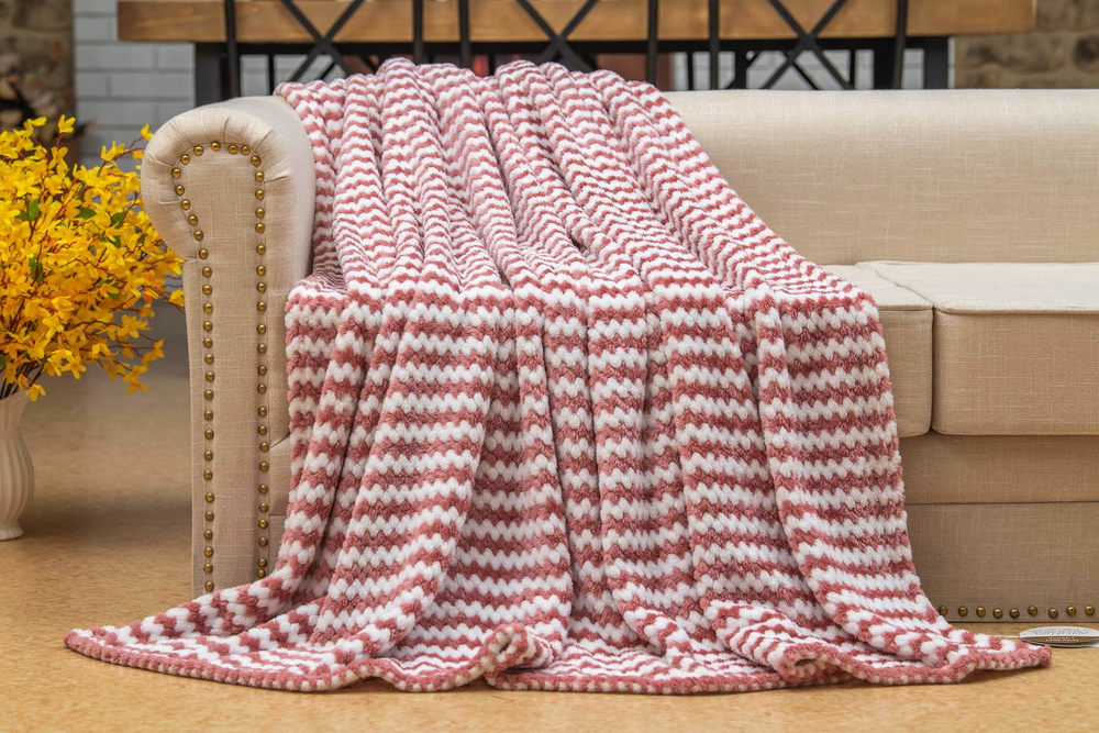 Плед 220х240 Sofi De MarkO Гринда пудра