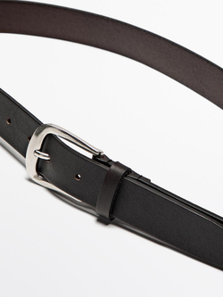 Massimo Dutti Ремень из мягкой кожи наппа, коричневый