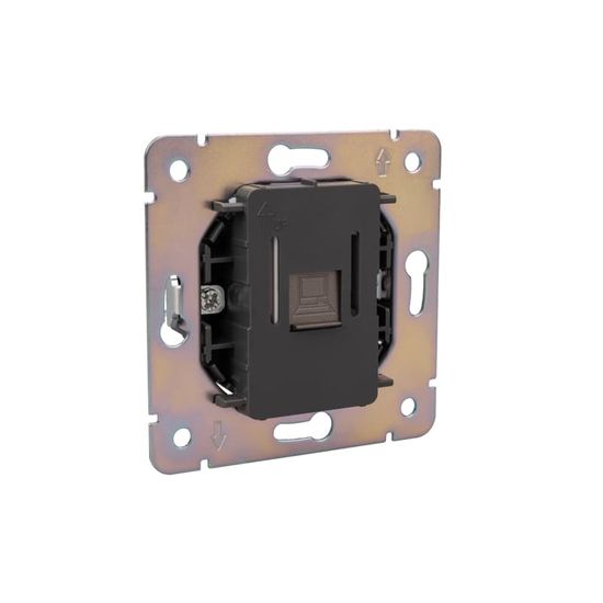 Розетка ROUND компьютерная RJ45 кат6 с/у титан KRANZ