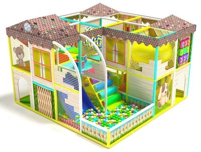 Детский игровой лабиринт «Домик детства» 21,6м² (4,65*4,65*3,2м)