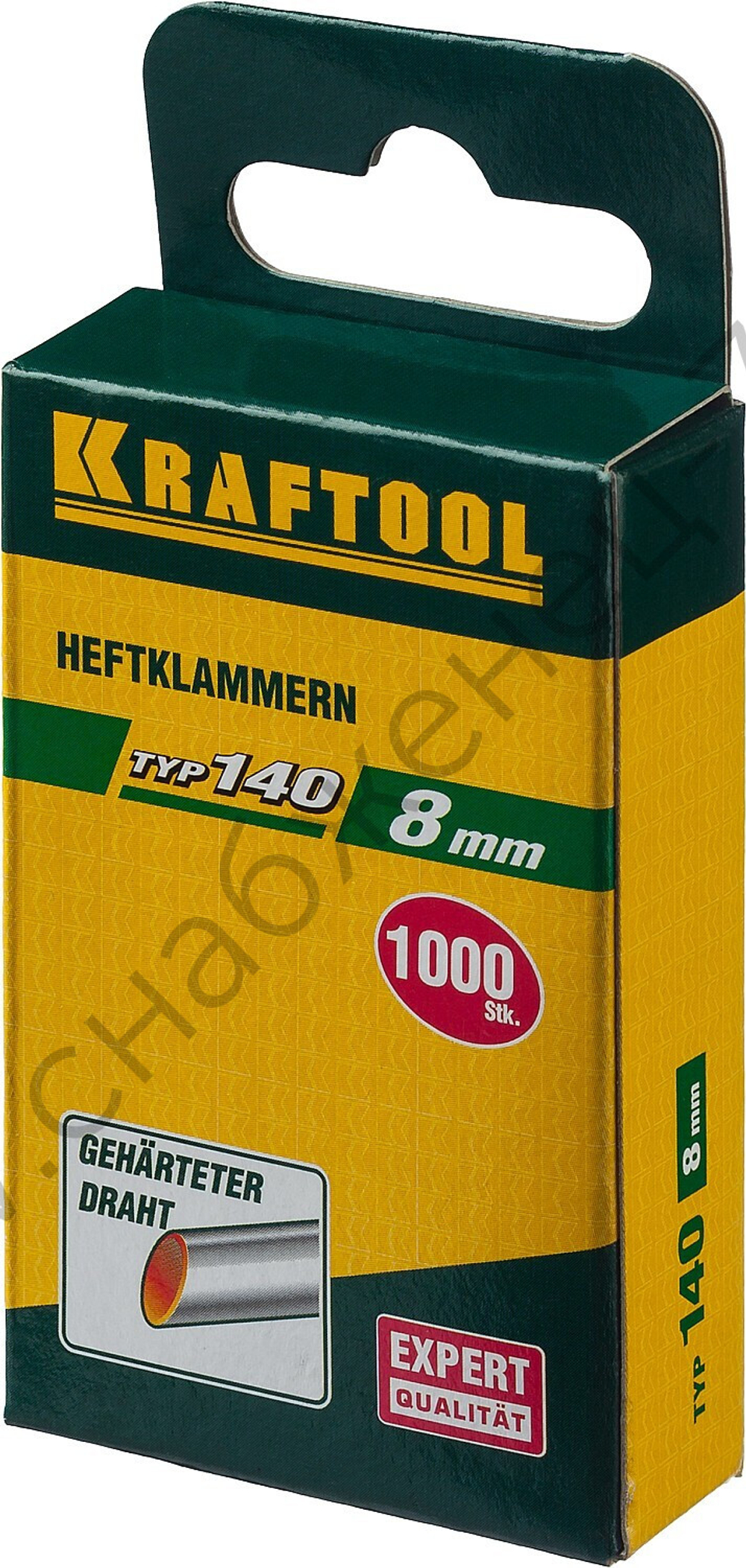 KRAFTOOL тип 140 (G/11/57) 8 мм, 1000 мм, калибр 20GA, скобы для степлера (31680-08)