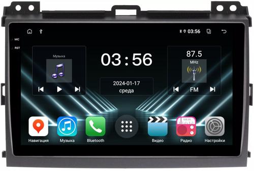 Магнитола для Toyota Land Cruiser Prado 120, Lexus GX470 (экран климата внизу) - FarCar S280 монитор 9.5" IPS на Android 13, CarPlay