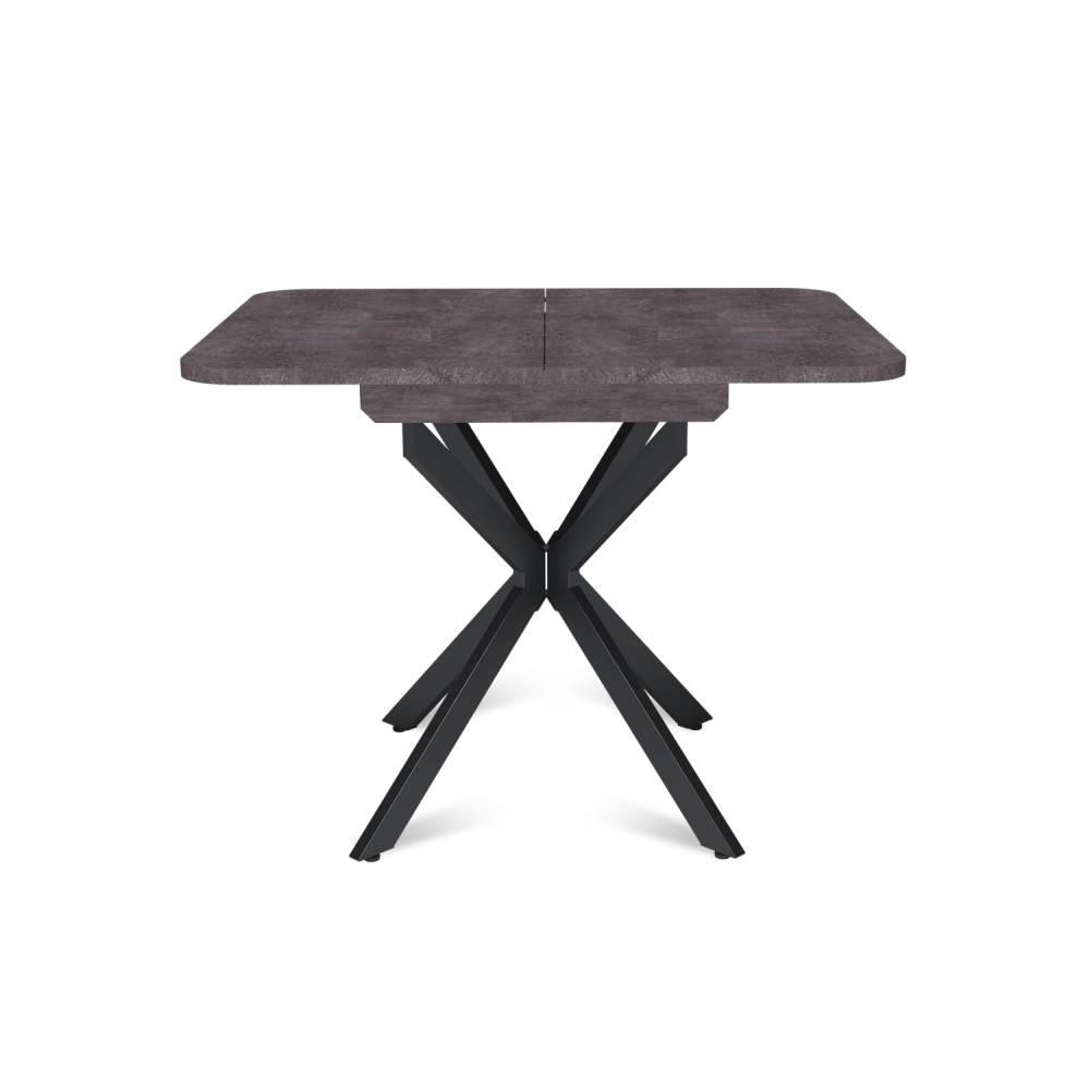 Стол Твист раздвижной (100+30) камень темный / опоры черные