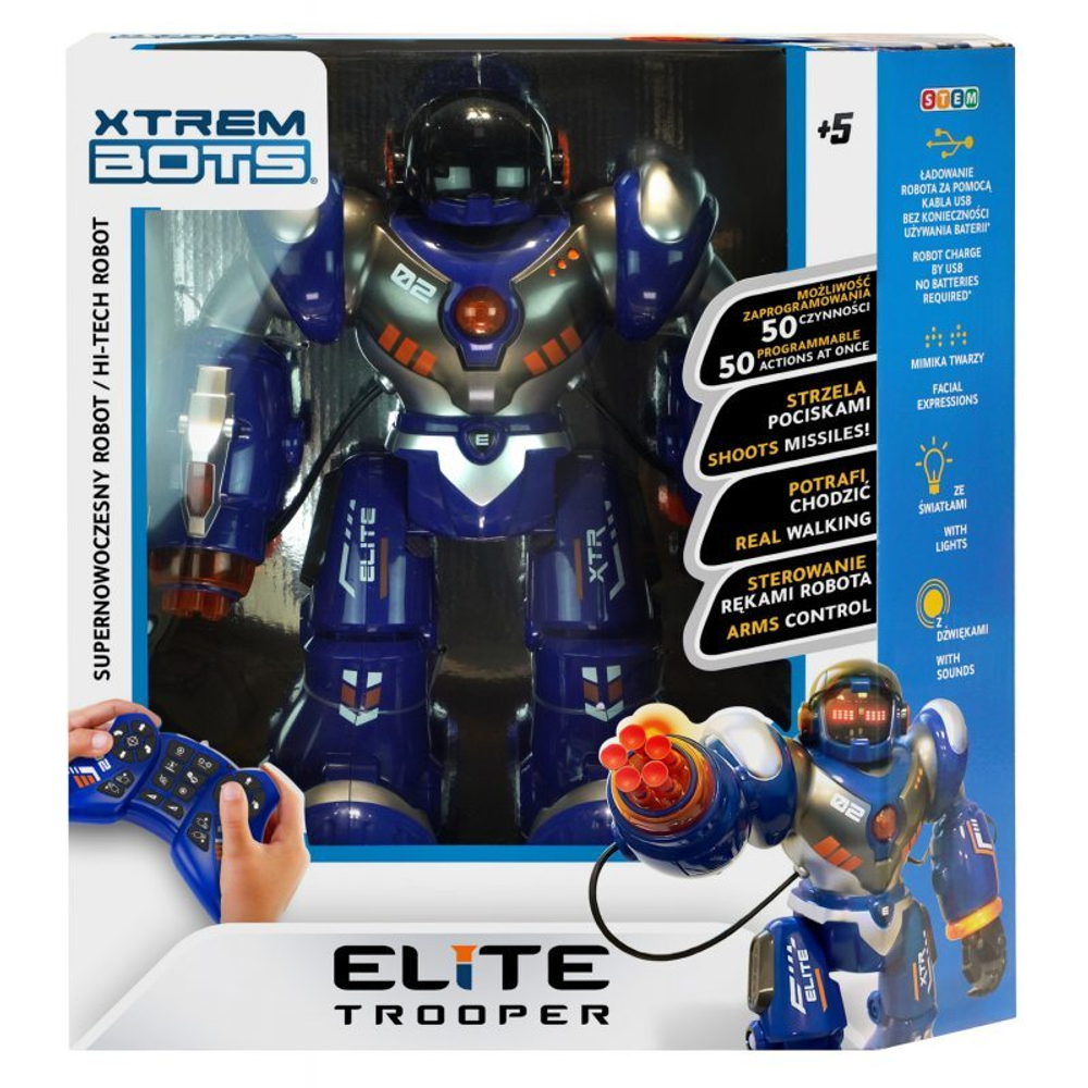 Xtrem Bots — интерактивный робот Elite Trooper для обучения программированию + 5 снарядов 380974