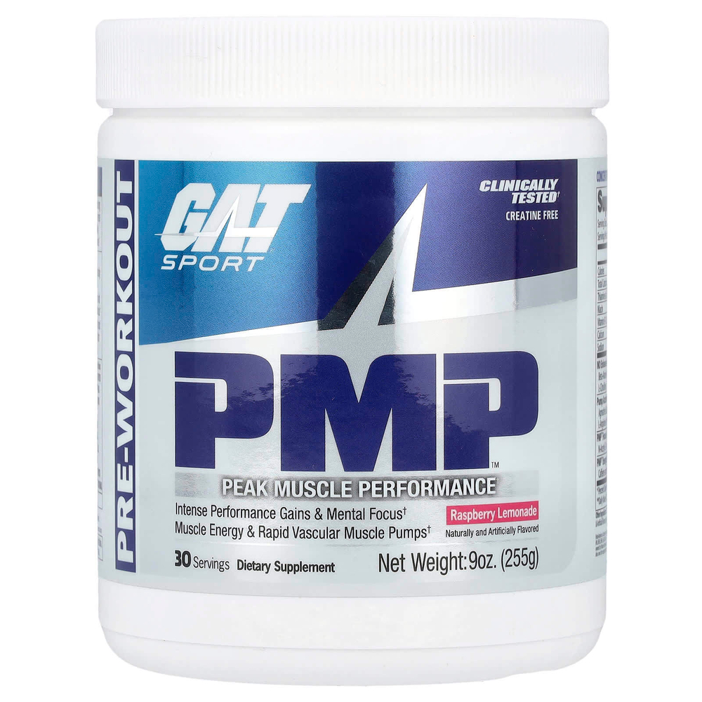 GAT, Sport, PMP, перед тренировкой, малиновый лимонад, 255 г (9 унций)