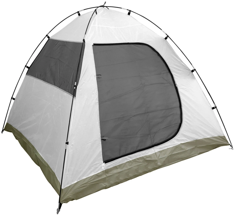 Палатка туристическая Кама-3 двухслойная, (100+215)*215*170 см, цвет зелено-синий 2064-1