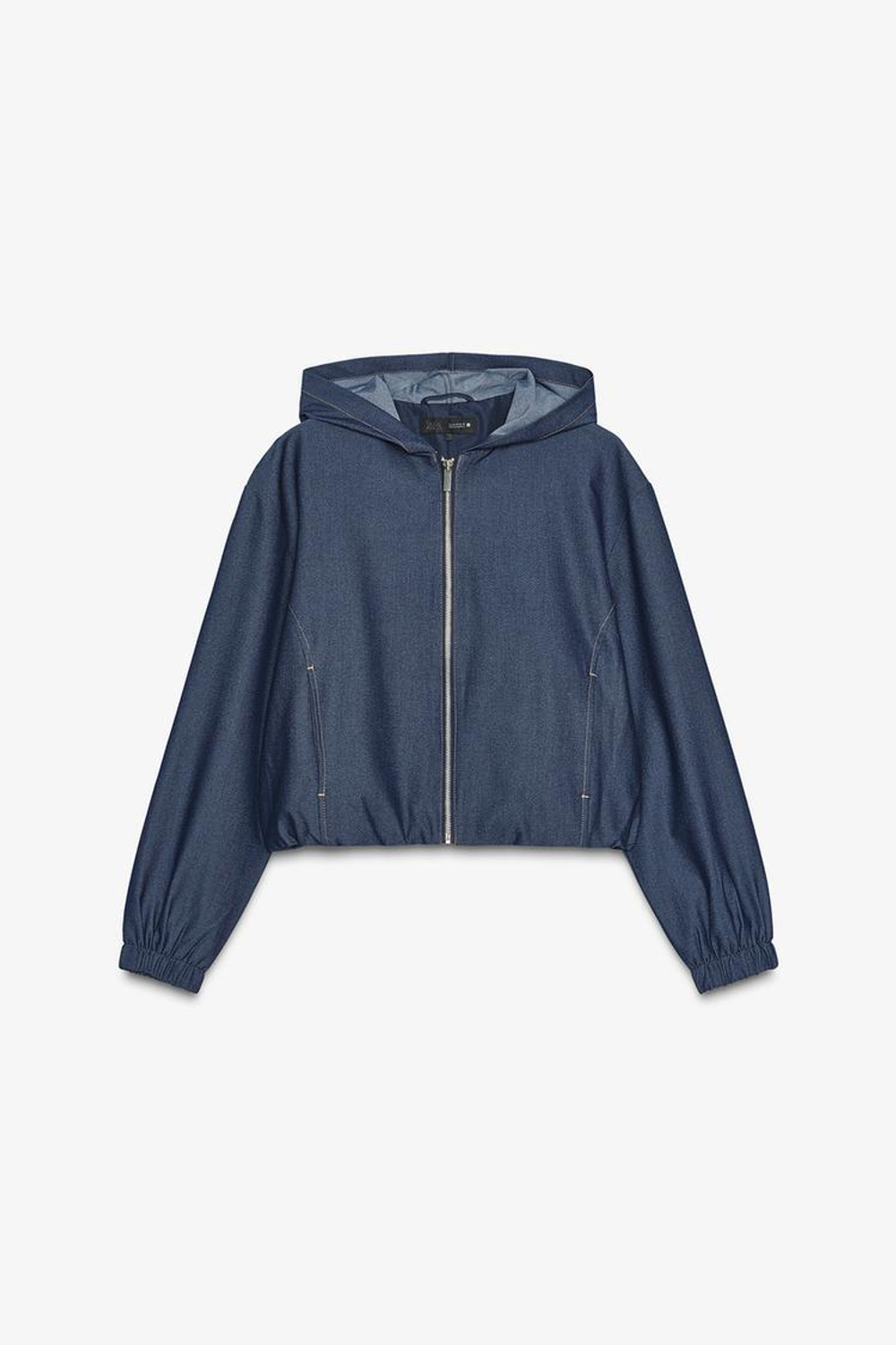 ZARA КУРТКА-БОМБЕР С КАПЮШОНОМ, ИНДИГО