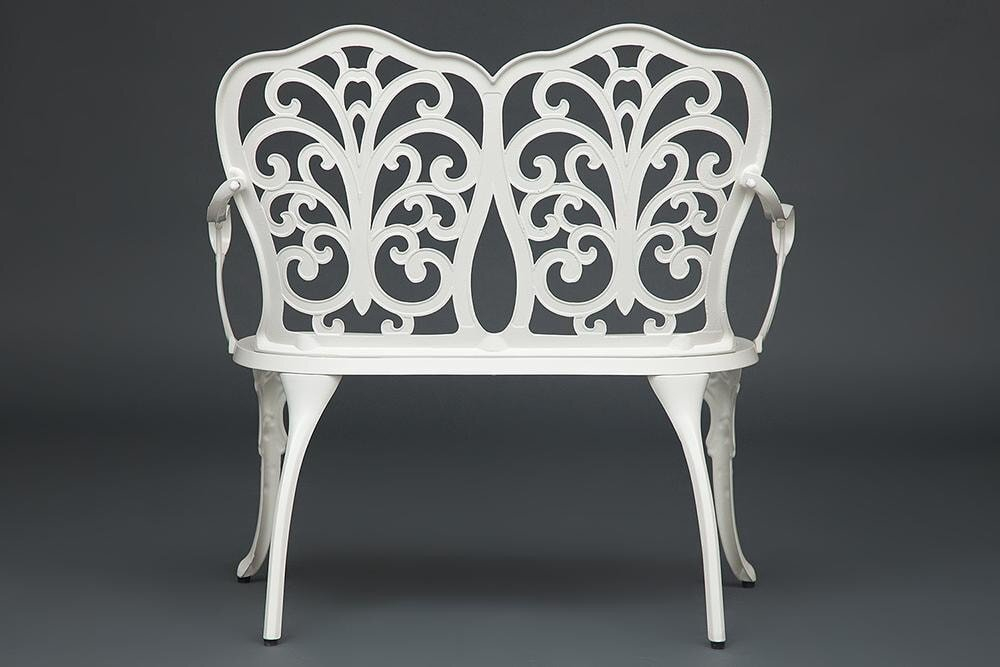 Скамья Secret De Maison Symphonie  алюминиевый сплав, 95х56х92см, butter white