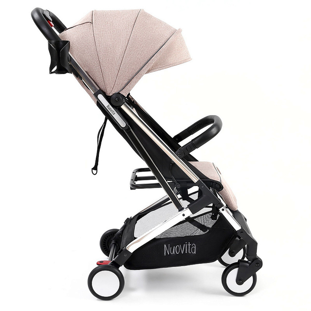 Детская прогулочная коляска Nuovita Anima Caff_, Argento / Кофейный, Серебряный