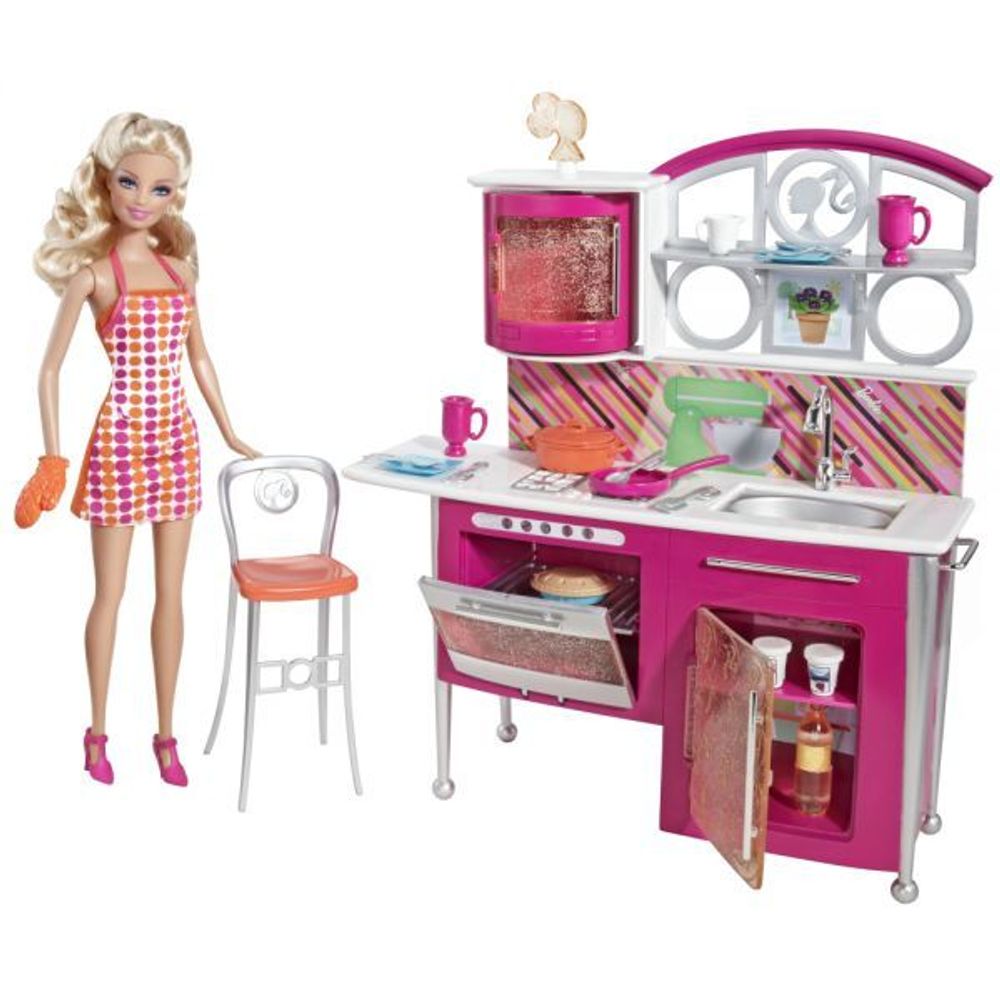 Купить Barbie. Набор Накрываем на стол, кукла + кухня