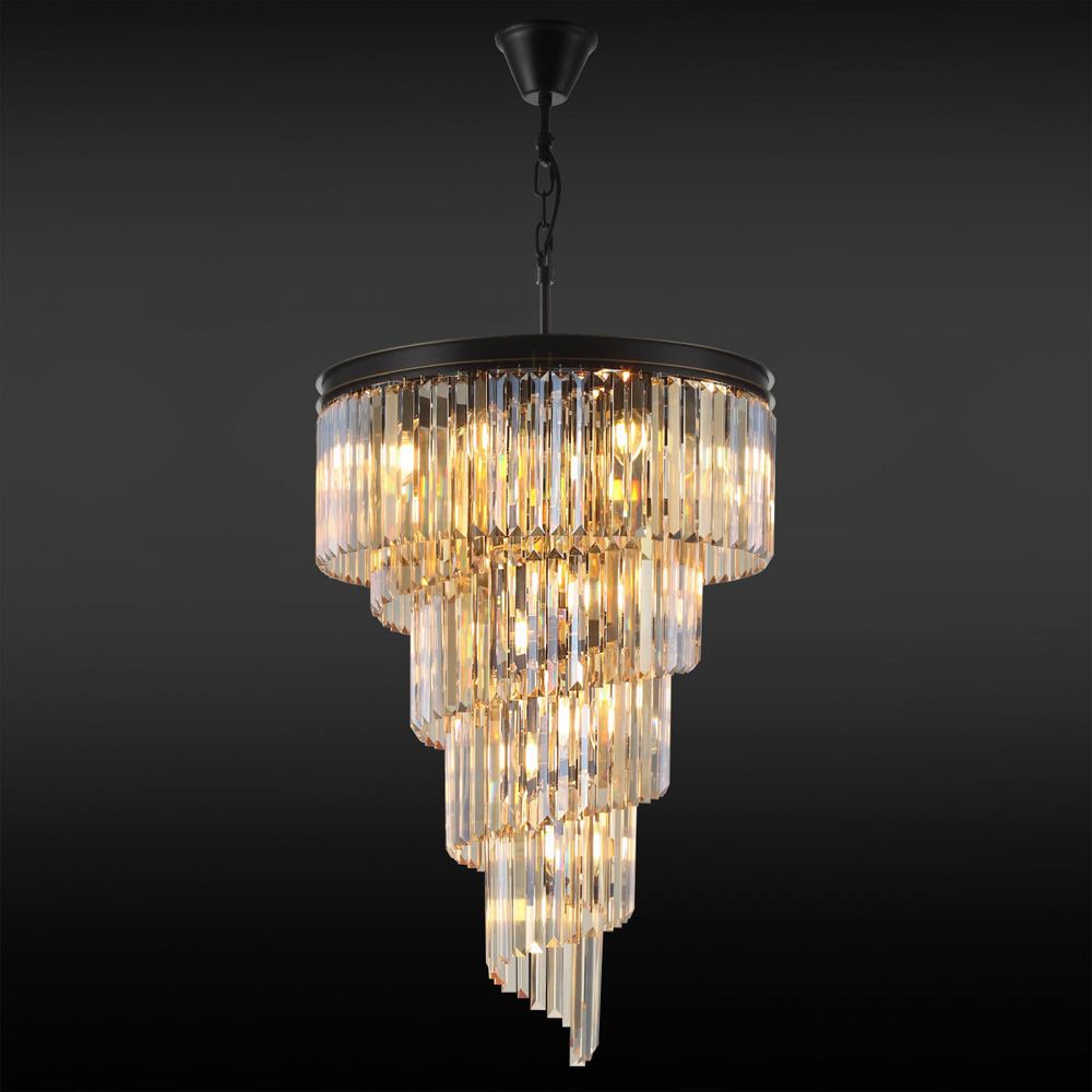 Citilux Мартин CL332172 Люстра хрустальная подвесная Шампань