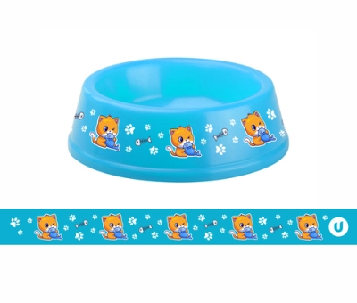 Миска пластиковая «МОЙ БРО - Любитель рыбки!, цвет небесно- синий 21*6,5см (логотип на миске) 700мл