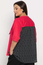 Блуза Федерика (малиново-черная) Б14990-18М LT Collection