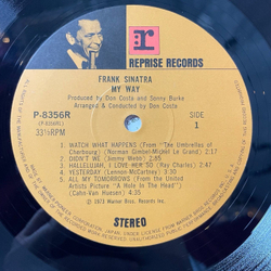 Винтажная виниловая пластинка LP Frank Sinatra My Way (Japan 1973) (Obi) Yesterday