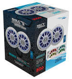 Динамики BossAudio морские 200W 6,5" с RGB подсветкой (2 шт.), серебристый,MRGB65S