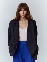 Жакет асимметричный синий