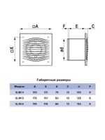 Вентилятор накладной SLIM D100 обратный клапан Dark Gray metal DICITI