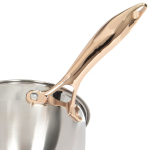 Ковш нерж, 1.8 л, крышка стекло, металл ручка, индукц, Daniks, Мадрид Gold, SD-316SG