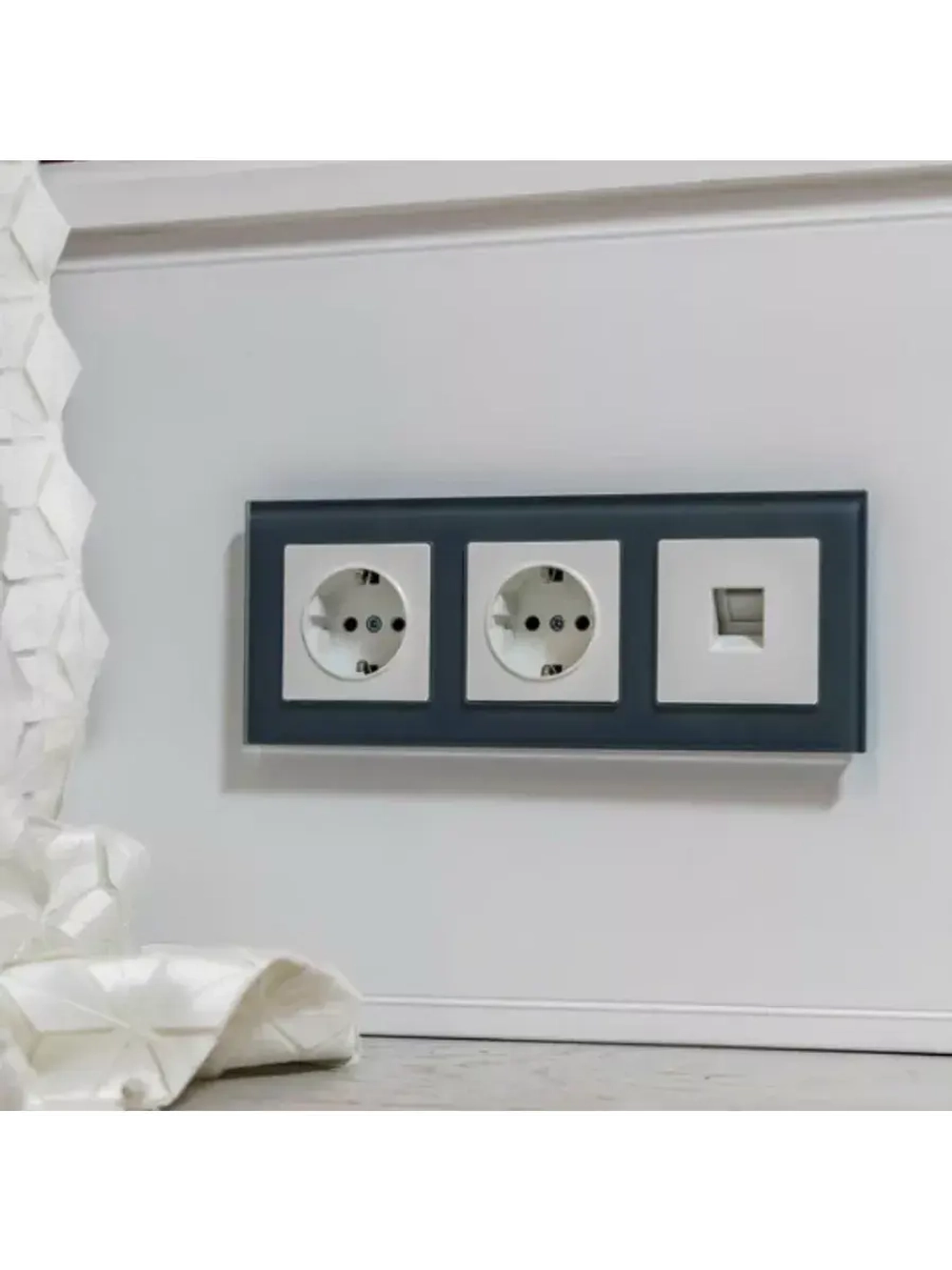 Розетка Werkel Ethernet WL01-RJ45 белого цвета