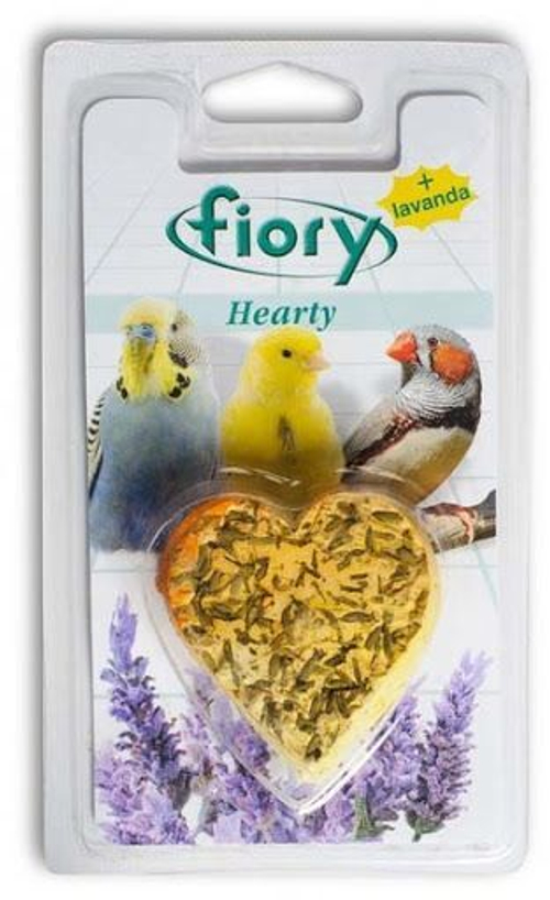 FIORY био-камень для птиц Hearty с лавандой в форме сердца 45 г