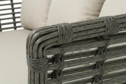 "Валенсия" диван из искусственного ротанга трехместный, цвет серый