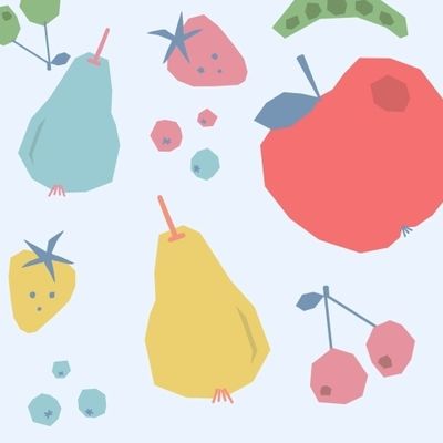 Фрукты на голубом