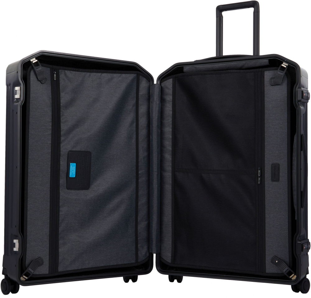 Чемодан Piquadro PQ-LM (BV4428PQLM/NO) 51x75x28см 82л. поликарбонат/натур.кожа черный матов.