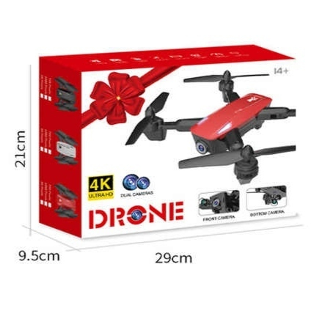 Квадрокоптер мини дрон радиоуправляемый с двойной 4K Ultra HD камерой, WiFi FPV "DRONE / CD680"