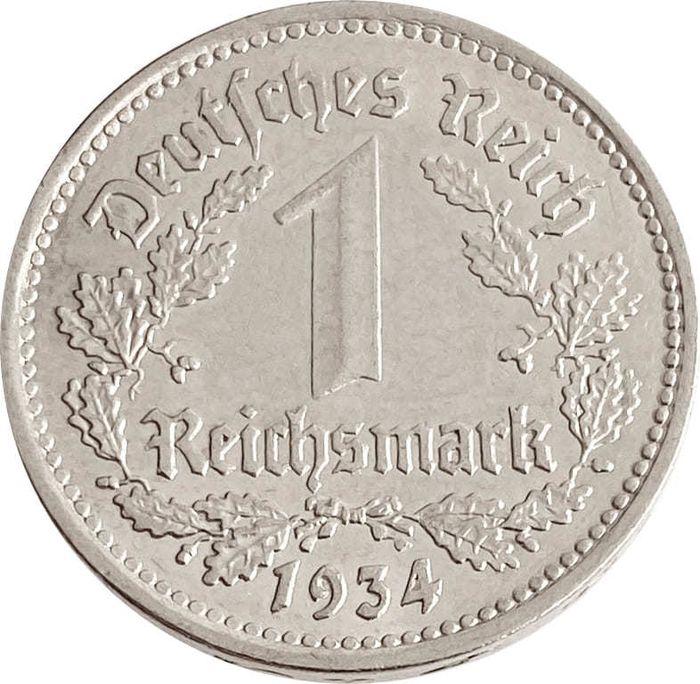 1 рейхсмарка 1934 Германия (Третий рейх) "G"