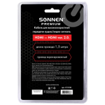 Кабель HDMI AM-AM 1 5 м SONNEN Premium ver 2.0 FullHD 4К UltraHD для ноутбука компьютера монитора телевизора проектора (2 штуки в упаковке)