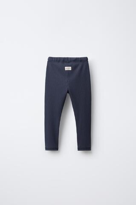 ZARA ЛЕГИНСЫ В РУБЧИК, МОРСКОЙ СИНИЙ