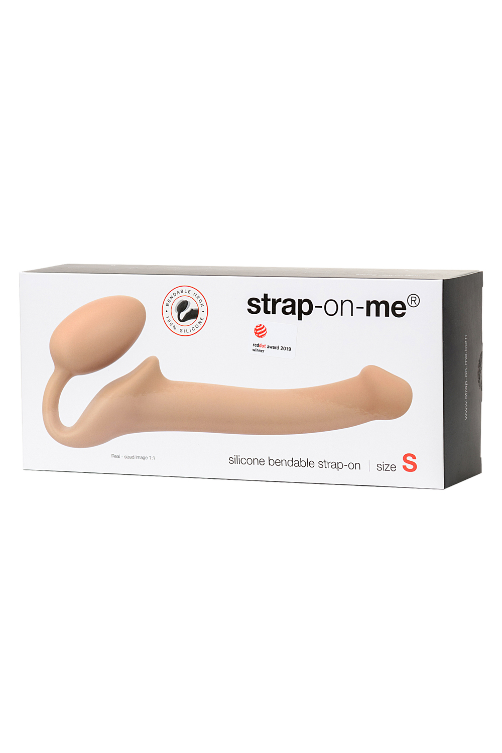 Безремневой страпон Strap-on-me Semi-Realistic, телесный, S