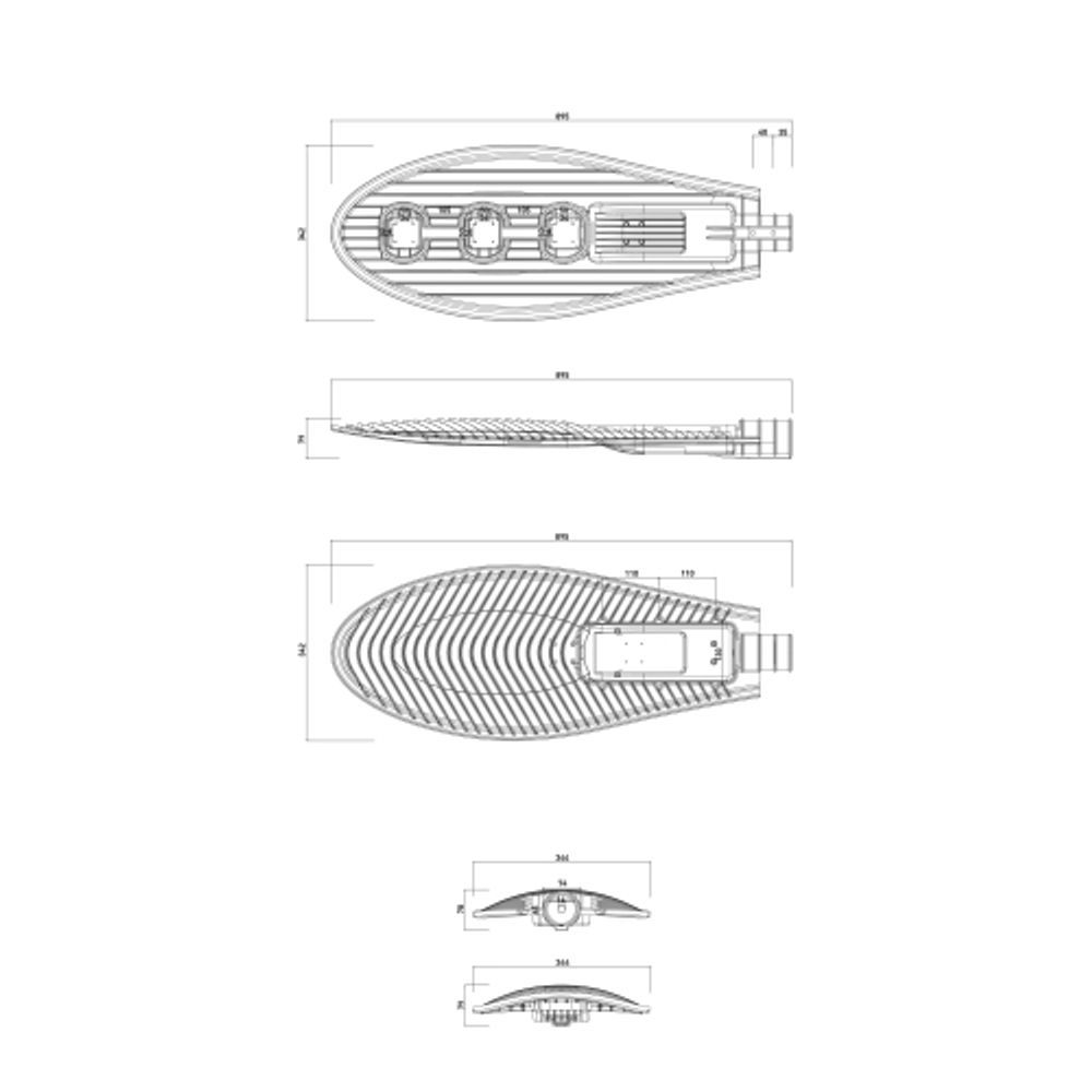 Светильник уличный светодиодный ЭРА SPP-5-150-5K-W 150Вт 22500лм 5000К КСС Ш 5 лет IP65 | Уличные консольные светильники