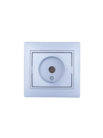 Розетка телевизионная оконечная TV СП Mira сер. металлик LEZARD 701-1010-130