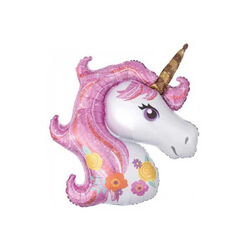 Шар фигурный " Единорог нежный голова" 83 см