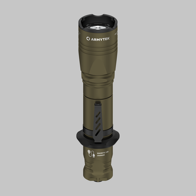 Тактический фонарь Armytek Dobermann Pro Magnet USB Olive (теплый свет)