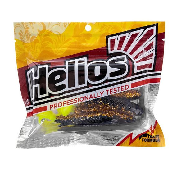 Виброхвост Nelma 3.15&#39;/8 см Black Sparkles LT 6шт. (HS-26/1-033) Helios