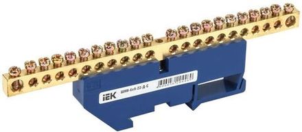 Шина нулевая на DIN-изоляторе ШНИ-6х9-22-Д-С IEK YNN10-69-22D-K07