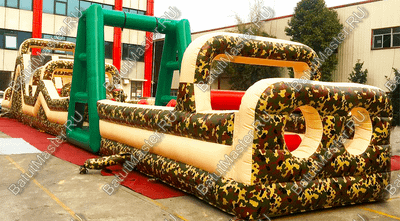 Надувная полоса препятствий "Патриот" 24*3*5 м