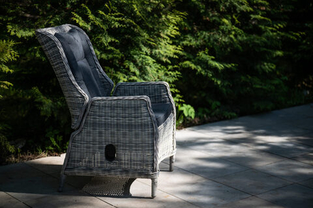 Регулируемое кресло из искусственного ротанга Besta Fiesta ВЕРОНА, серый