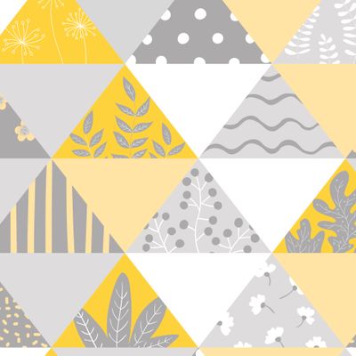 Желто-серый треугольный печворк