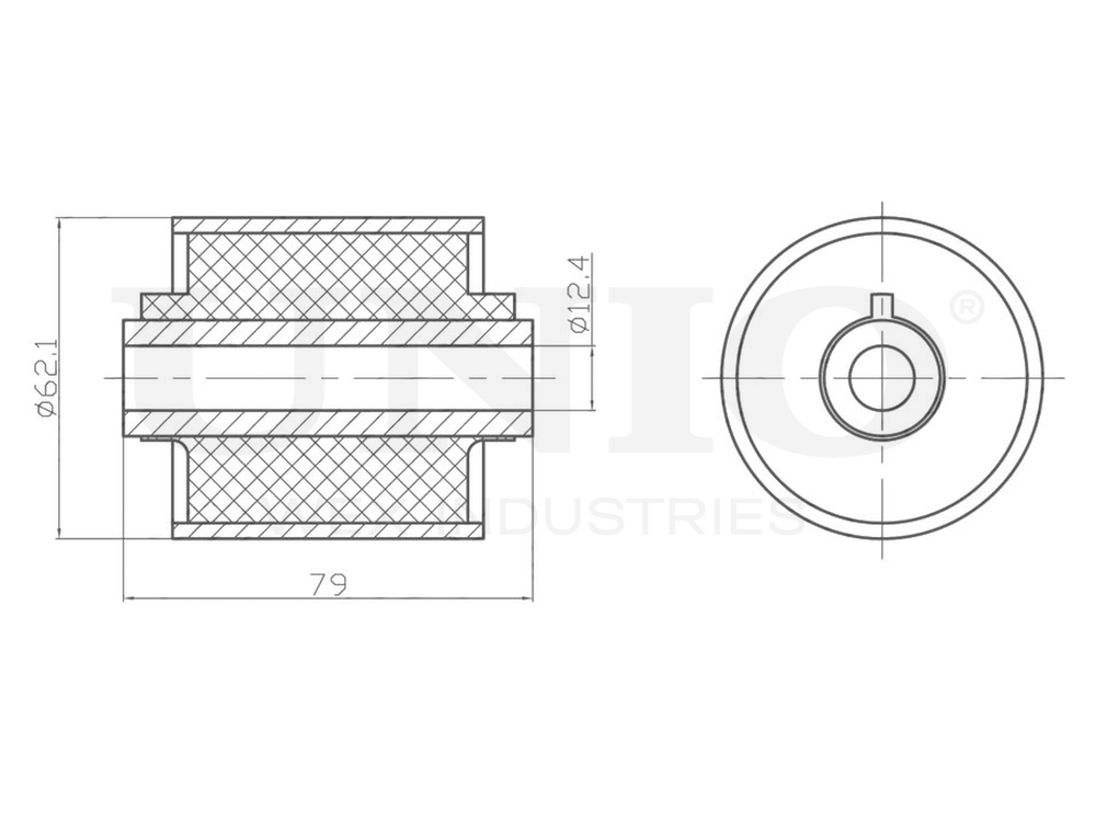 Сайлентблок переднего нижнего рычага UNIO RMP-20191