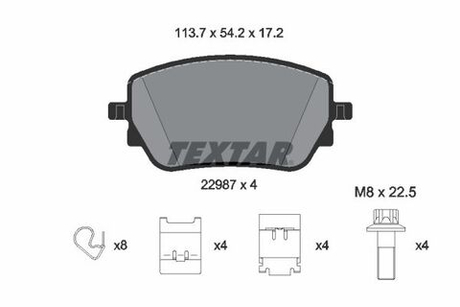 TEXTAR - 2298701-TET - Brake Pad Set, disc brake
