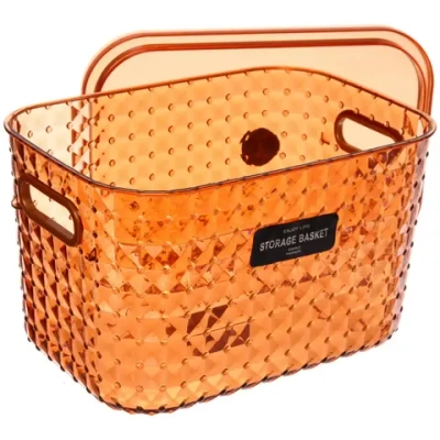 Контейнер для хранения с крышкой «ЛАМИНГТОН», цвет охра, 25*17*15см